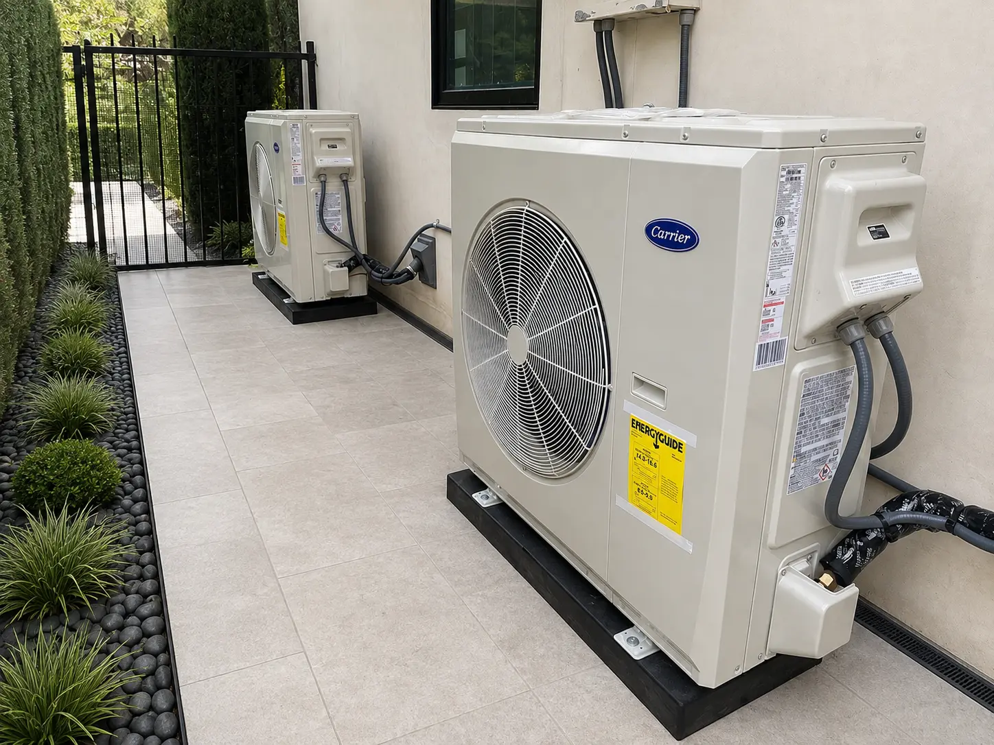 Heating and cooling equipment installation